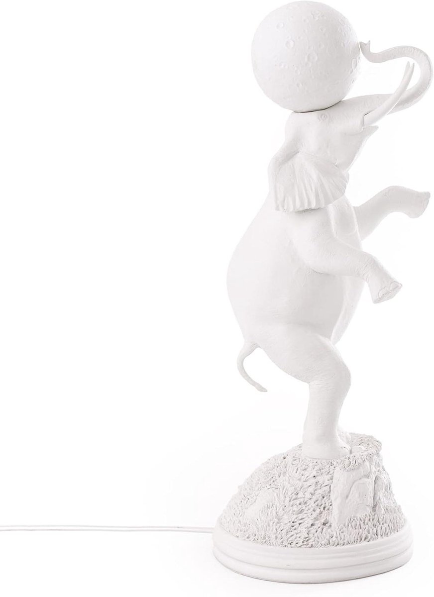 Olifant Lamp - Tafellamp Olifant - Sfeerverlichting Huis - Dimbaar - 555 cm Hoog - Wit