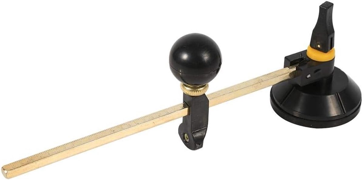 SnelShoppen - Heavy Duty Ronde Glasker Cutter - Verstelbare Compas Glas Cirkel Snijder tot 40cm - Duurzaam Rubber en Aluminium
