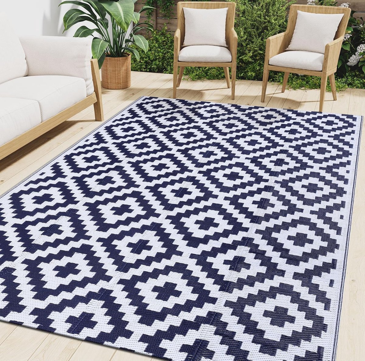 smiry Outdoortapijt, waterdicht, voor balkon, camping, uv-bestendig
