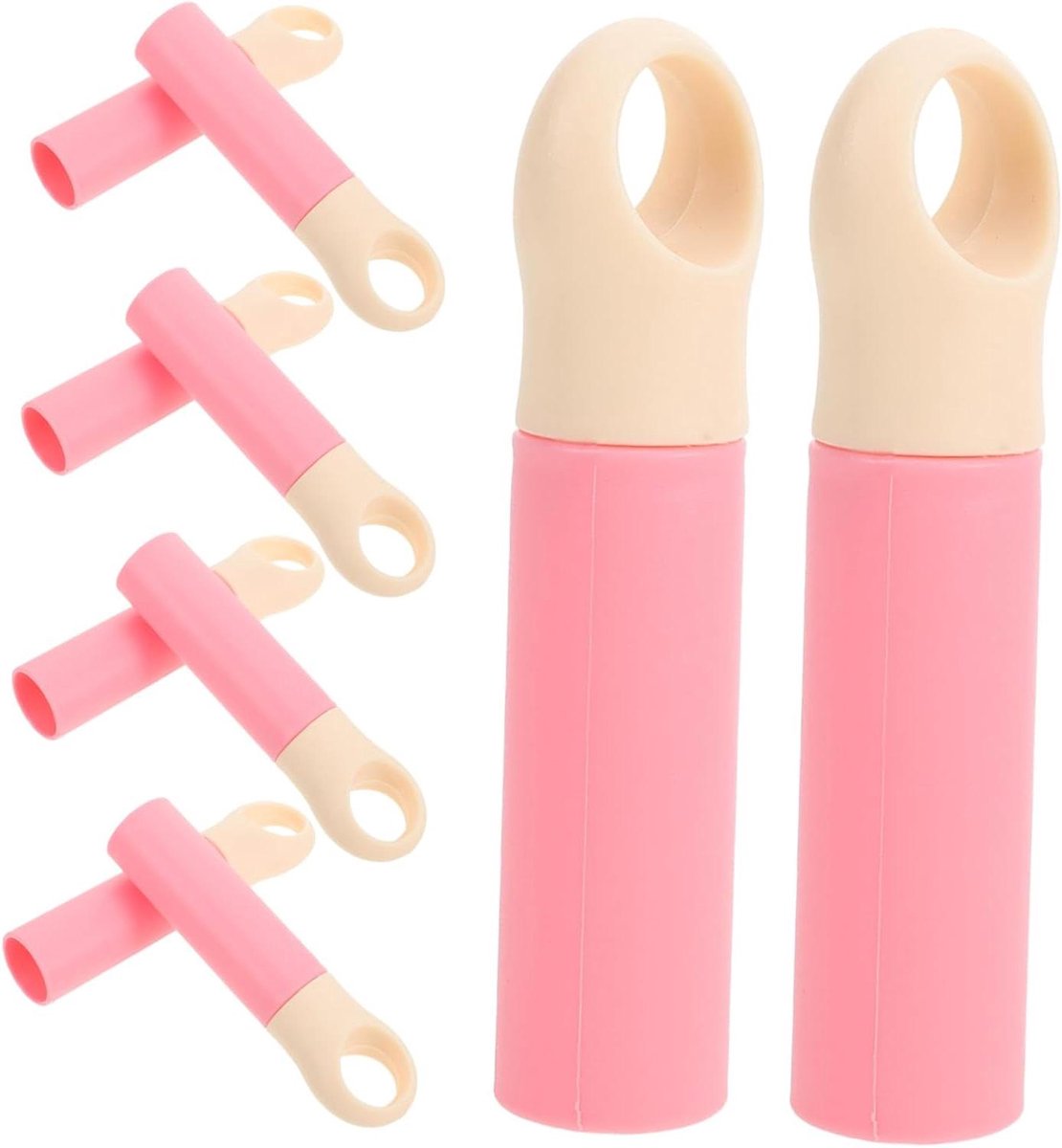 Vervangende Bezemstelen - Stoffer Handvatten - Schoonmaken Thuis - Eenvoudige Montage - 10 Stuks - Roze