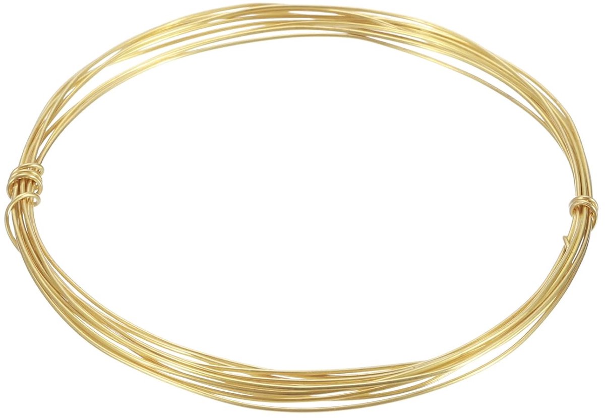 3 meter lange H65 messing knutseldraad, 0,8 mm diameter, 19 gauge, metalen sieradendraad voor halskettingen, armbanden, ringen, sieraden maken, knutselwerk, decoratie