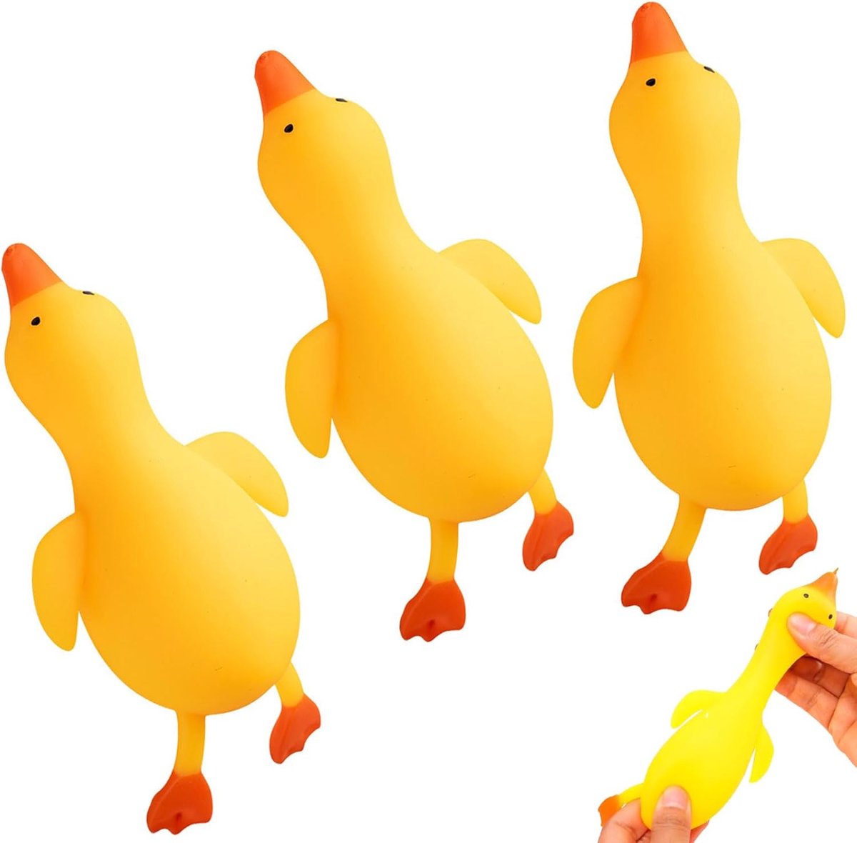 , 3 stuks anti-stress Stuiterende eend, als cadeau, om emoties te verlichten en de concentratie te verbeteren Voor volwassenen | De eend om stress te verminderen, als cadeau om emoties te verlichten en de concentratie te verbeteren