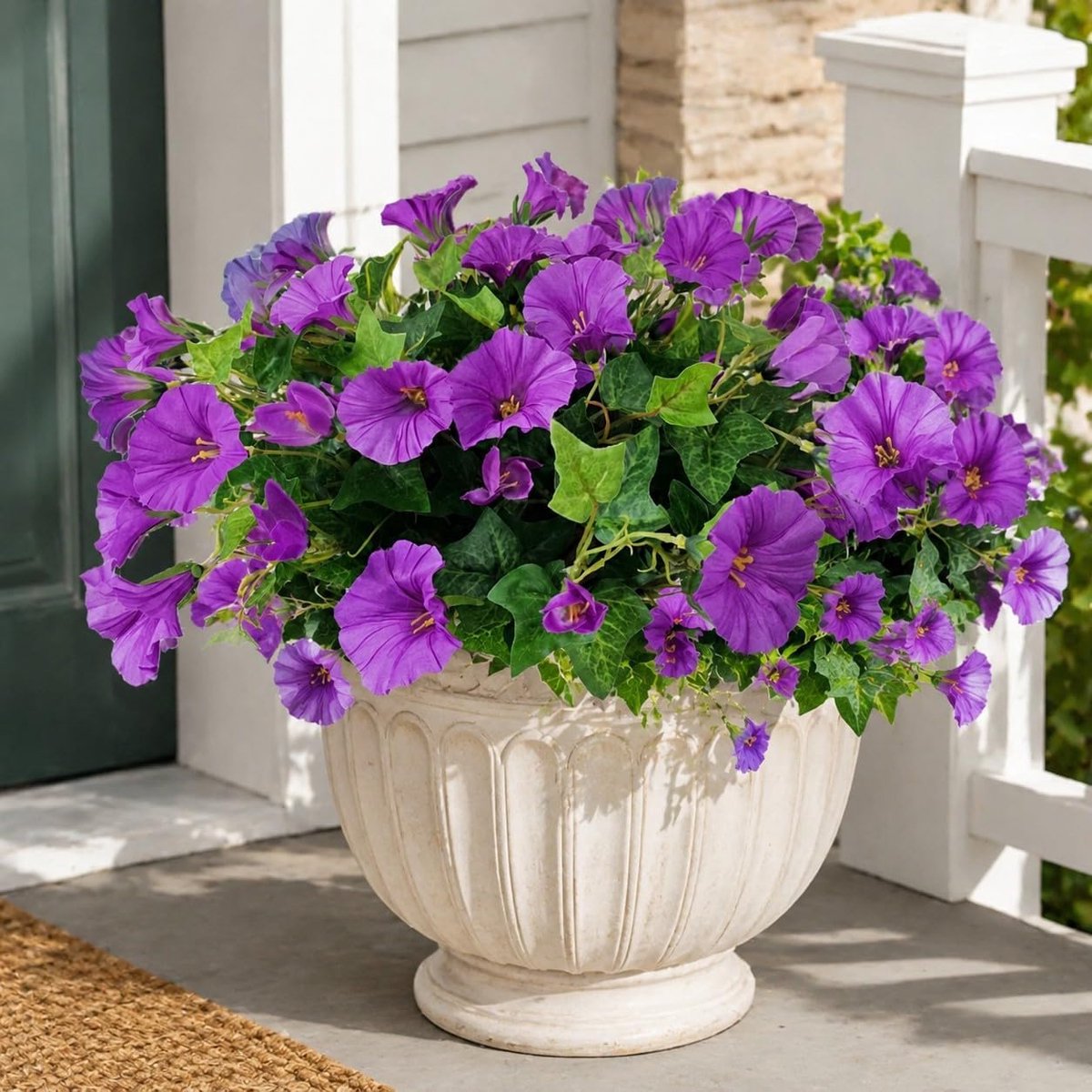 Kunstmatige Bloemen, 6 Bosjes Valse Zijde Ipomoea Bloemen Uv