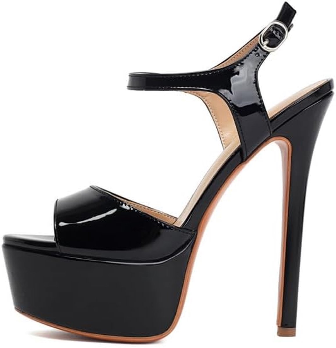 stiletto, hoge hakken, damesschoenen met verstelbare enkelriem, sexy