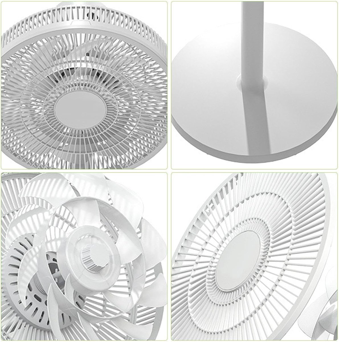 Staande Ventilator - Vloerventilator Stille Ventilator - Ruimte Koelen - 90 Graden Oscillatie - 366B x 246D cm - Wit