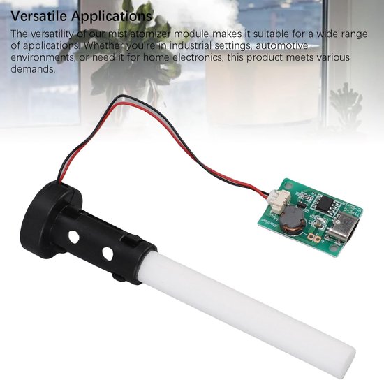 Ultrasone Mist Maker USB Atomizer Module Kit met Katoenen Wattenstaafjes en Bestuurdersborden, Multifunctionele Luchtbevochtiger voor Industrieel en Voertuiggebruik — afbeelding 5