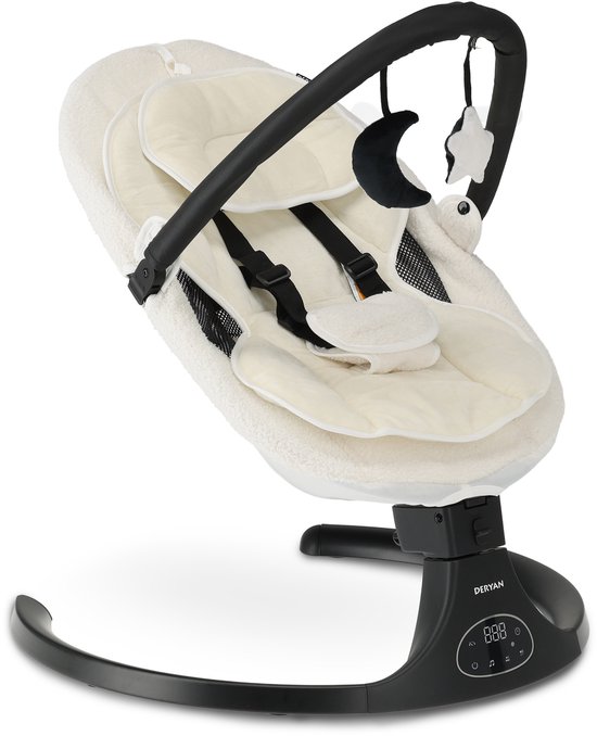 Deryan Teddy Elektrische Wipstoel - Baby Schommelstoel - Wit van Deryan — afbeelding 2