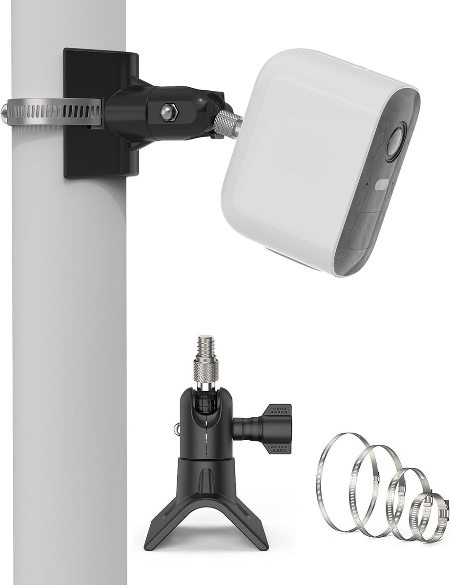 Universele masthouder voor Arlo Pro 4 Arlo Pro 3 Arlo Pro 2 eufyCam 2C/2C Pro/3/3C eufyCam 1 en 2 eufyCam E Arlo Ultra Arlo Ultra 2 bewakingscamera (zwart, 1 stuk)