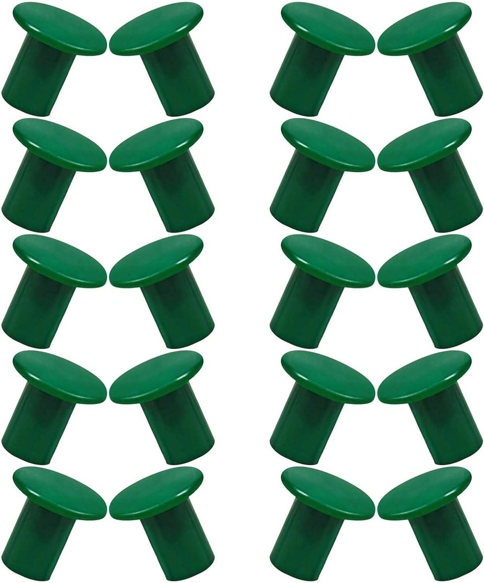 Beschermhoezen Voor Stokken - Paaldop Eindkap - Tuinondersteuning - Weerbestendig Materiaal - 3 x 3 x 3 cm - Groen