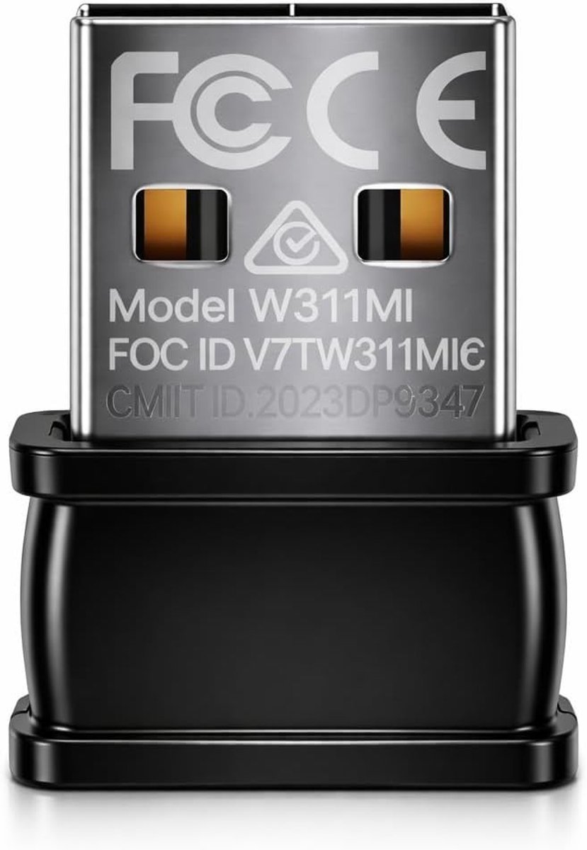 USB WiFi 6 adapter - 2,4 GHz 300 Mbps - ontvanger en zender - ideaal voor pc en laptop - ShopVlot