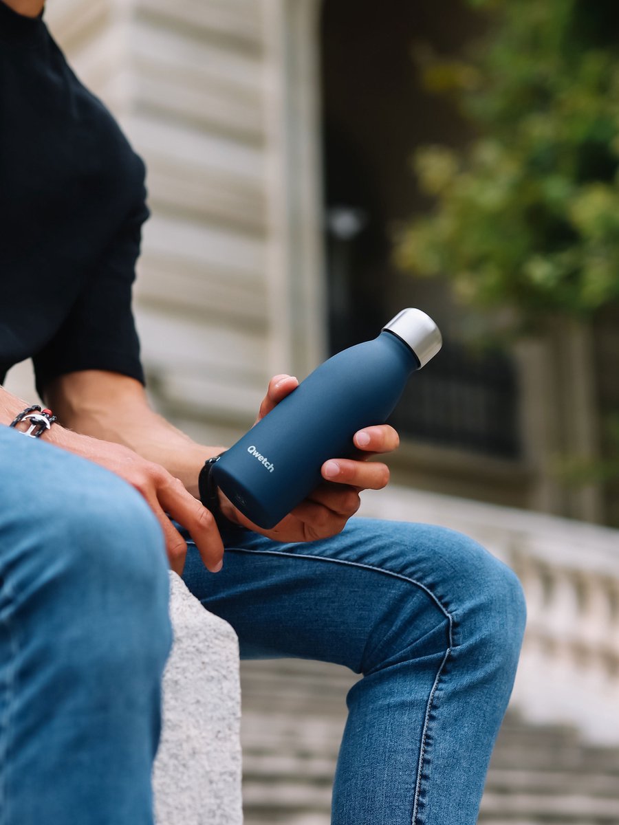 Qwetch Fles One - Granite Blauw