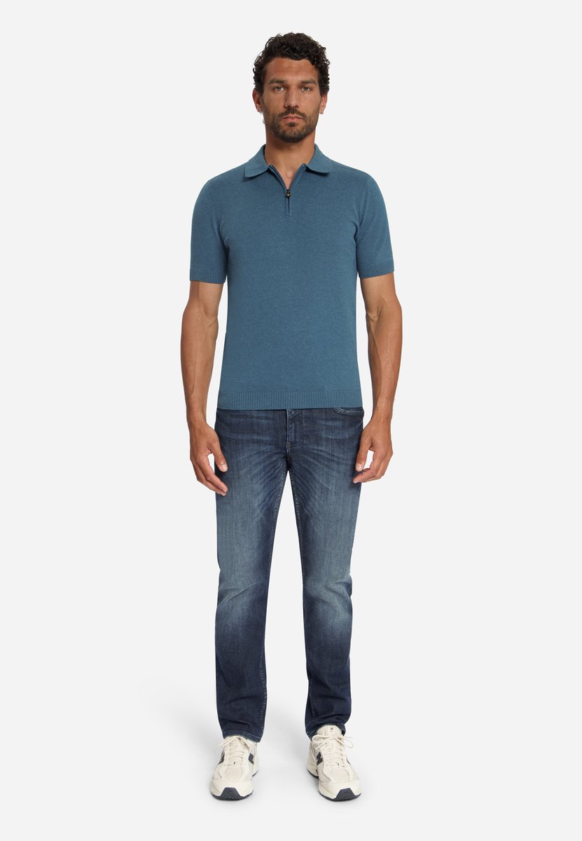 Fijngebreide Zip Polo
