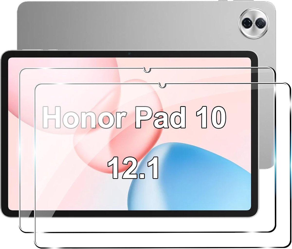 [2 stuks] displaybeschermfolie van gehard glas voor Honor Pad 10 12,1 inch [gehard glas] [ultrahelder] [krasbestendig] [blaasvrij]