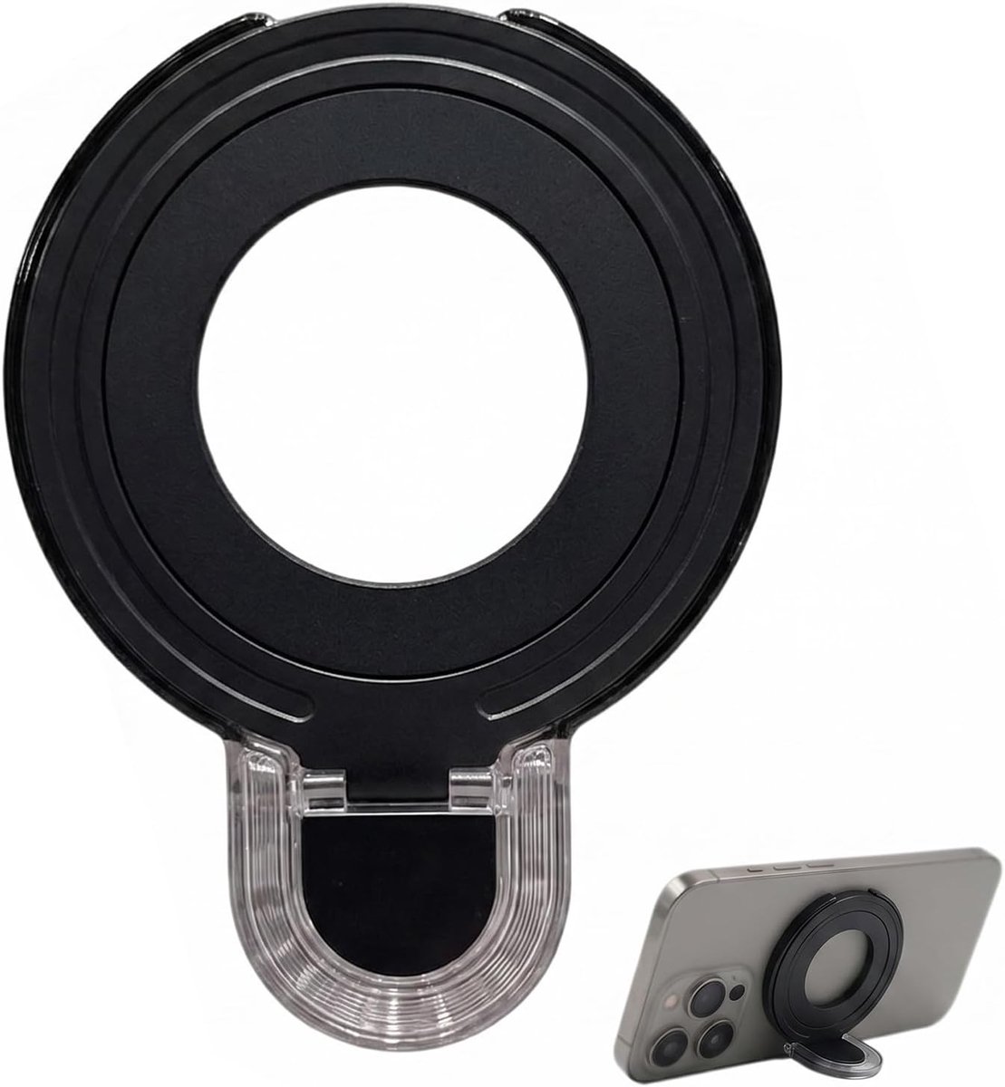 telefoonring, zwart, universele vingerhouder voor smartphone