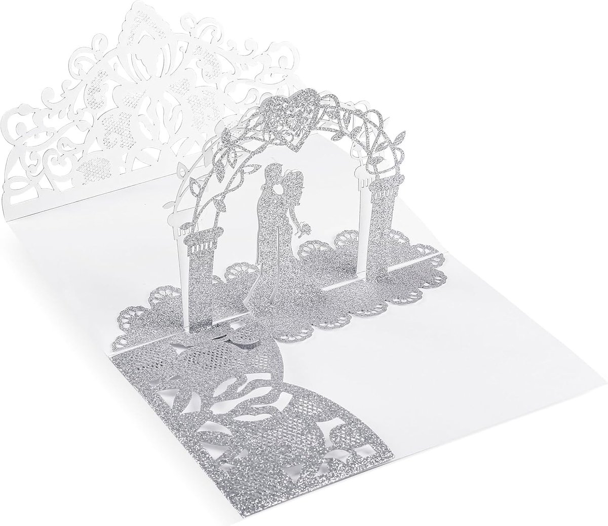 bruiloftskaart met omslag, 3D-kaart, bruiloft, felicitatiekaart