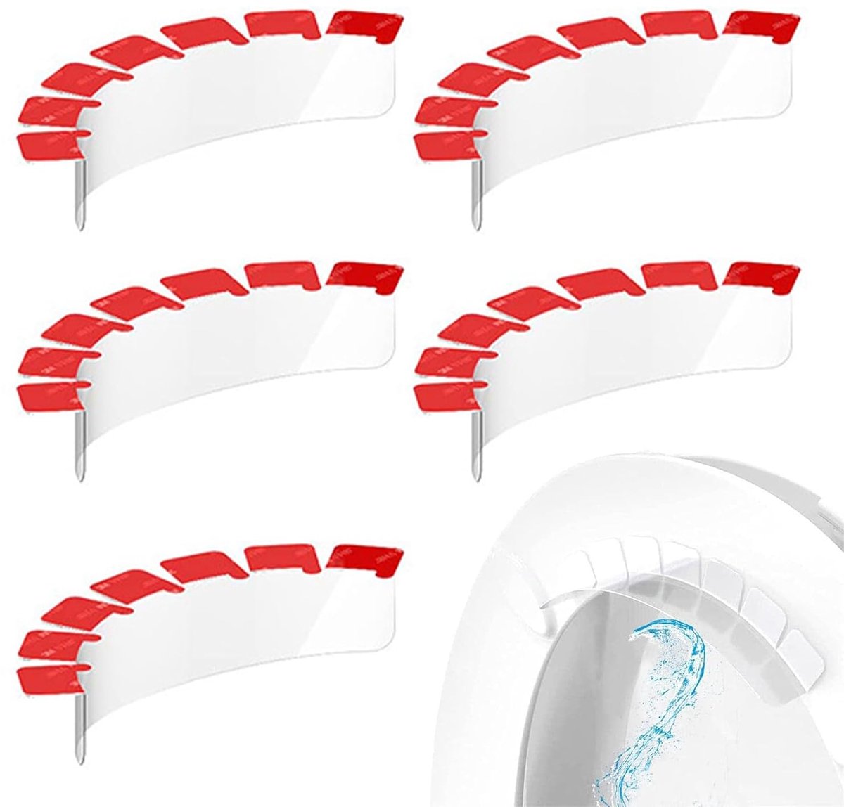 Toiletspatbescherming, Universele urinebescherming voor toiletzitting, urineafweerder voorkomt het morsen van urine, voor ronde en ovale toiletten, transparante potjestrainingspee spatbescherming (5)