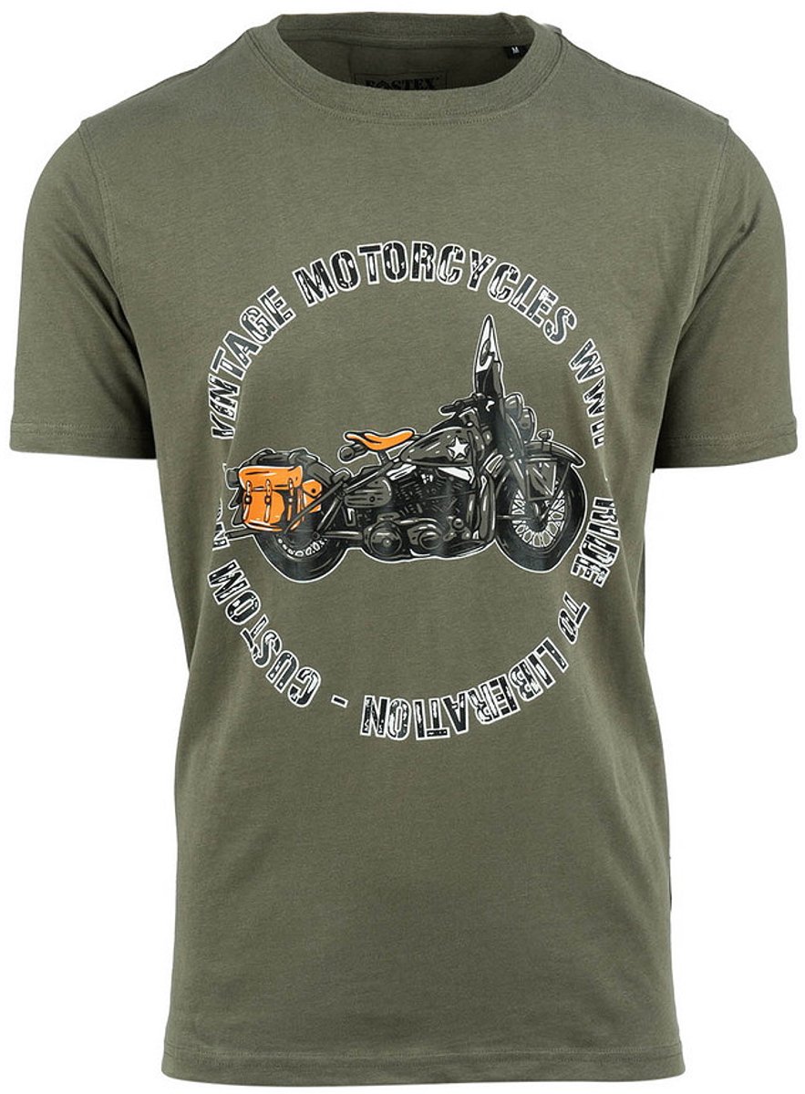 T-shirt Vintage Motorcycle WW2 Groen