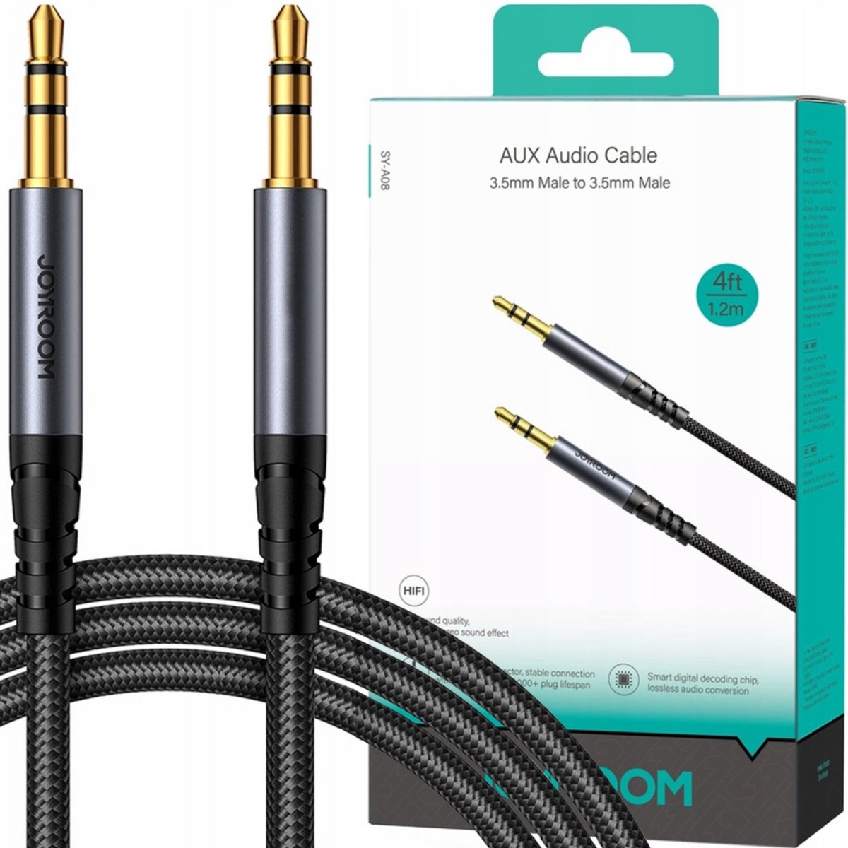 Joyroom Audio jack 3.5mm - AUX Audio kabel - 1,2 meter - Zwart