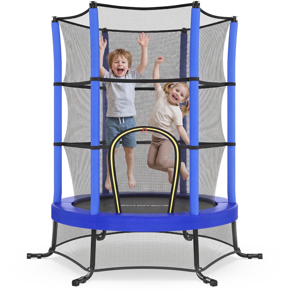 Kindertrampoline - 174 cm kindertrampoline met veiligheidsnet - Blauw