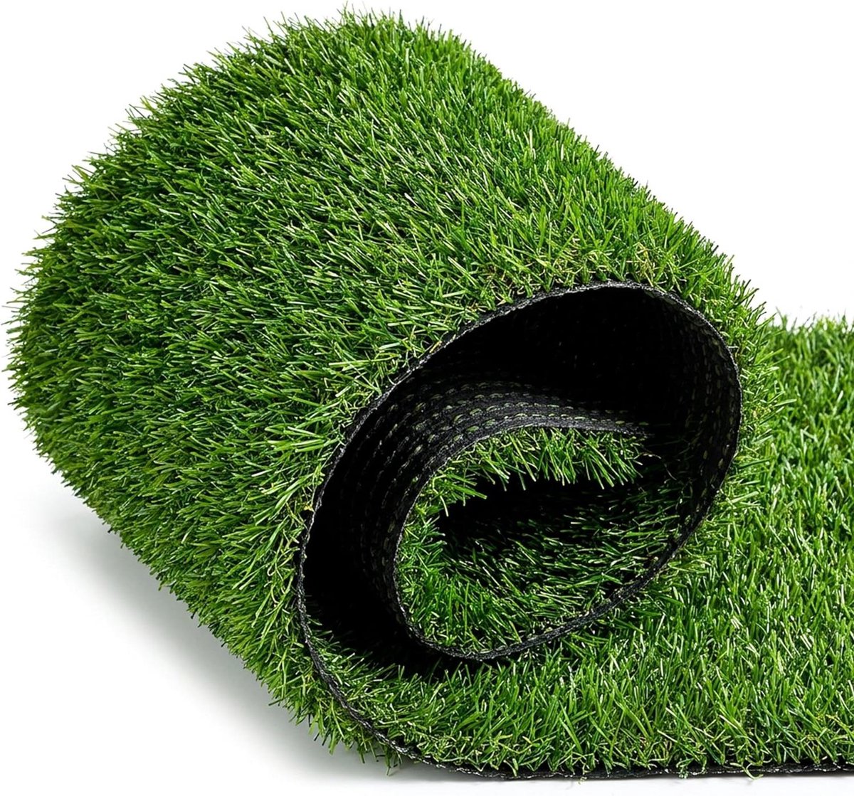 Kunstgras met 4 banen - Grastapijt Gazonmat - Balkon en Tuin - Natuurlijke Grasstructuur - 180 x 30 cm - Groen