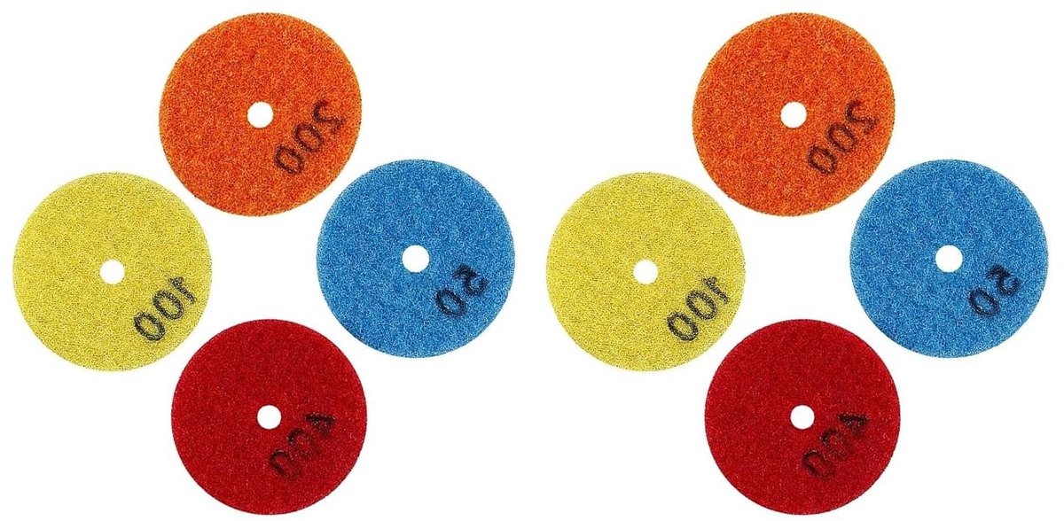 Polijstschijven Set - Schuurpads Nat Droog - Steen Polijsten - Slijtvast Duurzaam - 50 mm - Willekeurig