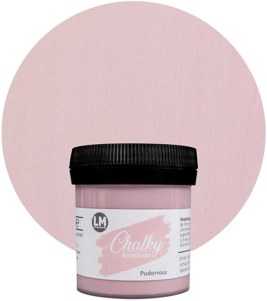 LM-Kreativ Chalky Chalk Paint - krijtverf voor meubels - 100 ml - poederroze - mat