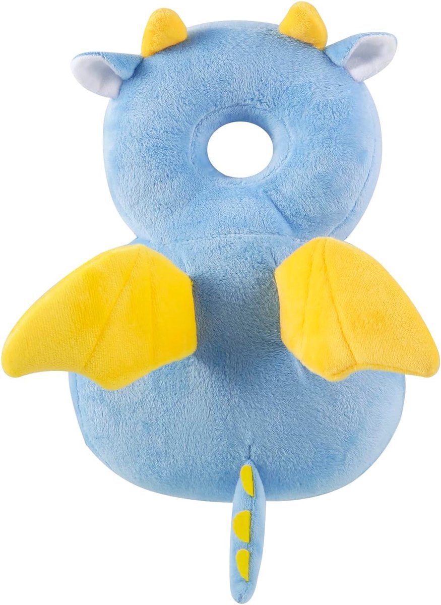 Baby bescherming rugzak, peuter wandelen hoofd beschermer, verstelbare hoofdbeschermer pad veiligheidskussen, blauw | Verstelbare hoofdbeschermerkussen, veiligheidskussen, hoofd- en rugbescherming voor baby's die leren lopen, babydraak ontwerp