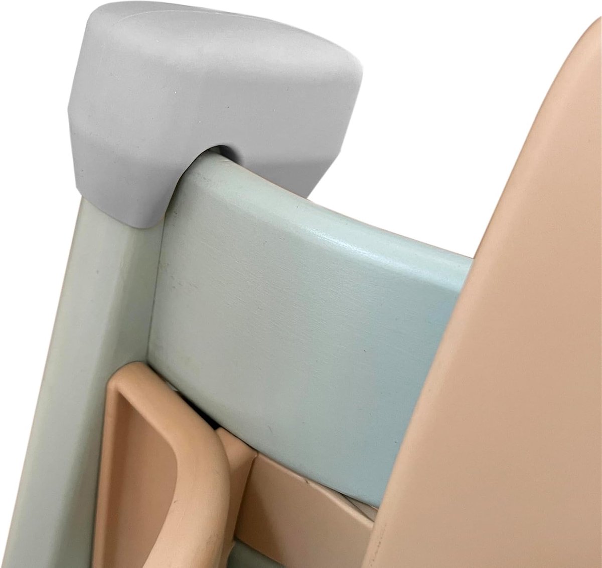 crashpreventie alleen pak voor Stokke Tripp Trapp, Anticollision voor Baby Baby Peuter Siliconen Hoek Beschermstoel (Grijs)