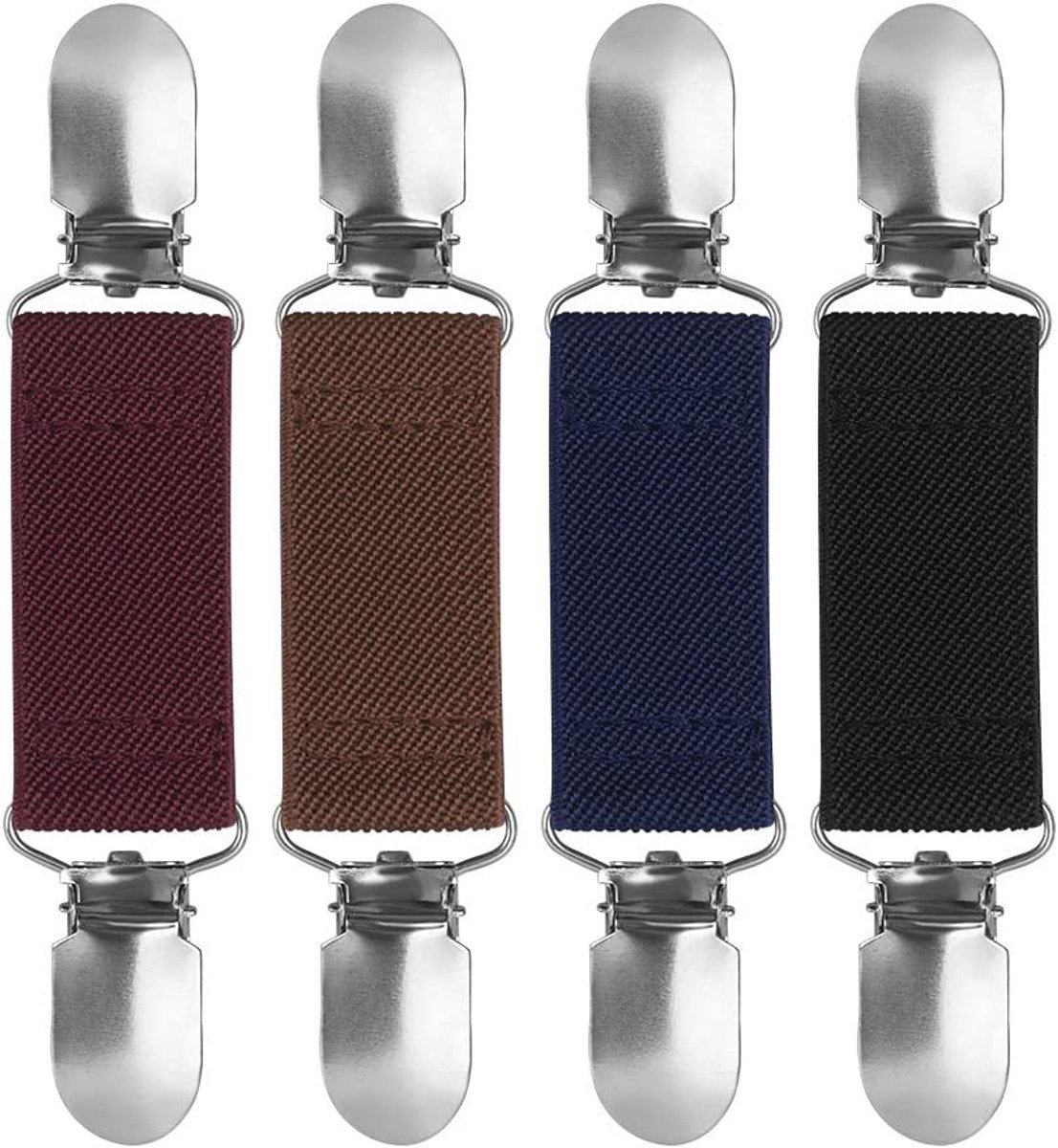 4 stuks pulloverclips, sweater, cardigan, clips, elastische clip | uniseks, eenvoudige elegante trui, kleding, ketting, fit clip, voor vrouwen en mannen, 4 kleuren