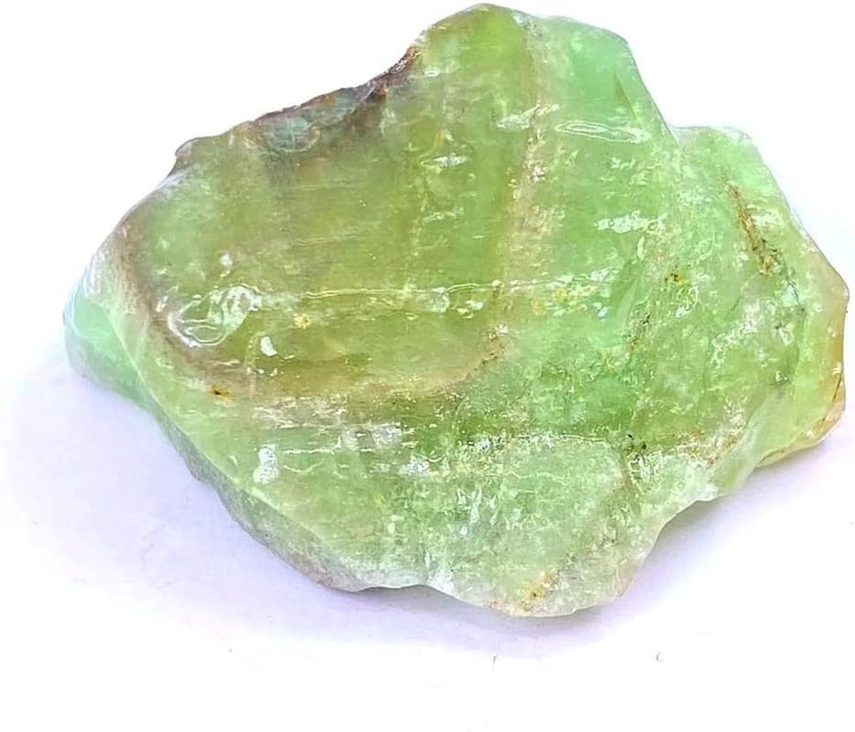 minerale ruwe steen voor kristaltherapie, meditatie, kristallen (groene kalksteen 2-3 cm)