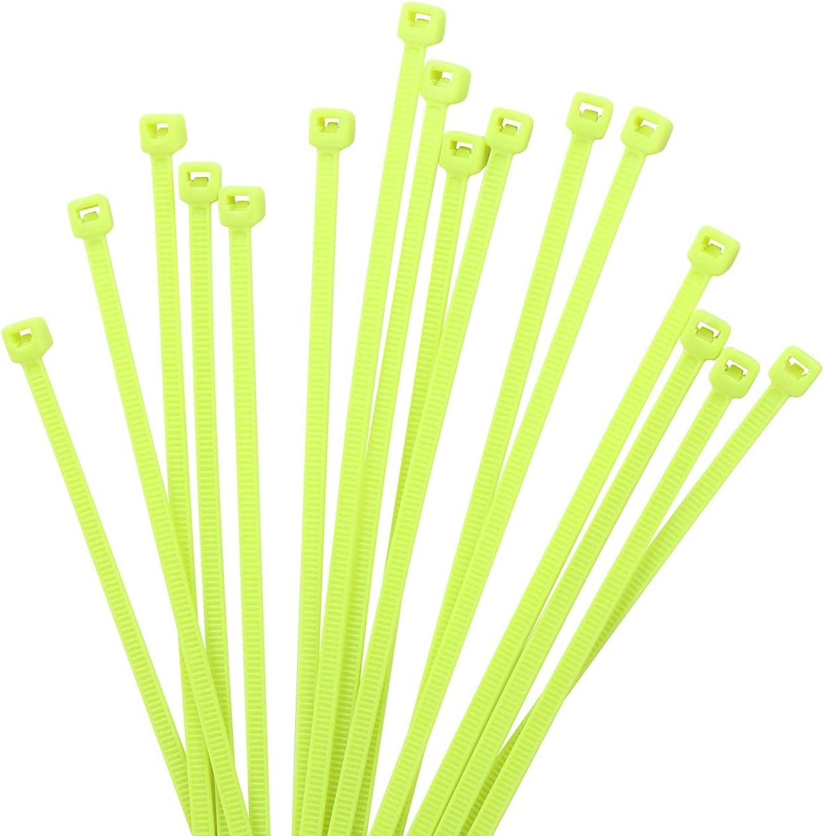 1000 stuks kabelritsbanden, premium nylon plastic draadbanden met 18 pond sterkte, zelfsluitende zwarte nylon ritsbanden voor binnen en buiten (8 inch, appelgroen)
