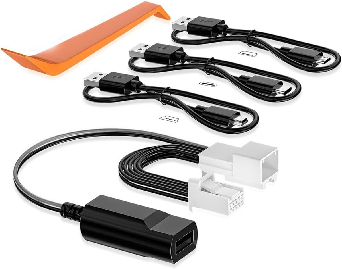 10-pins type H. Aansluiting op de ingebouwde USB-voeding van de achteruitkijkspiegel.