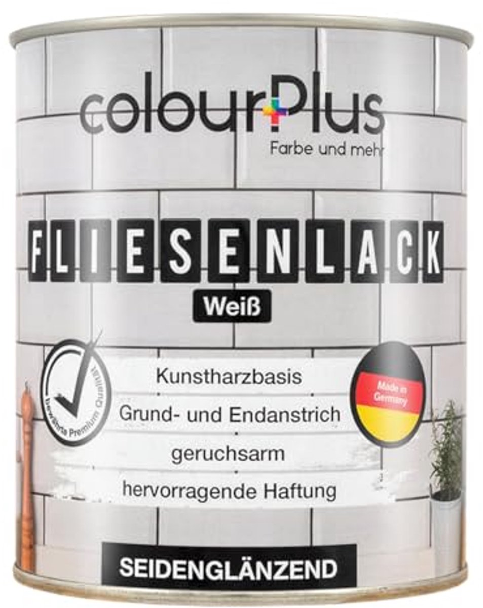 ColourPlus Farbe und meer FL10004 - Tegelverf - 750 ml - Wit zijde glans - Voor wand en vloertegels