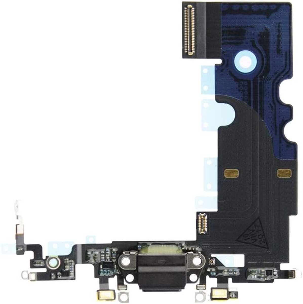 dock-aansluiting met Flex-antenne, microfoon, hoofdtelefoonaansluiting en oplaadpoort, compatibel met iPhone 8, zwart