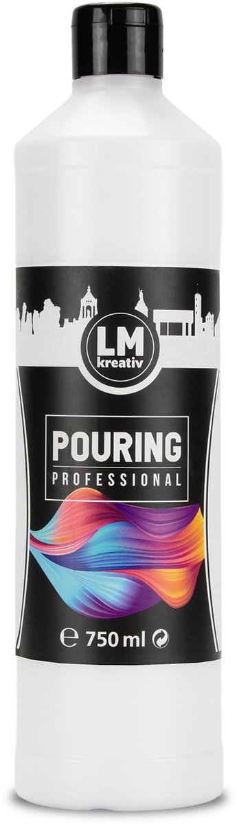 LM-Kreativ Pouring Professional - pouring medium voor acrylverf - 750 ml - transparant drogend - waterbasis