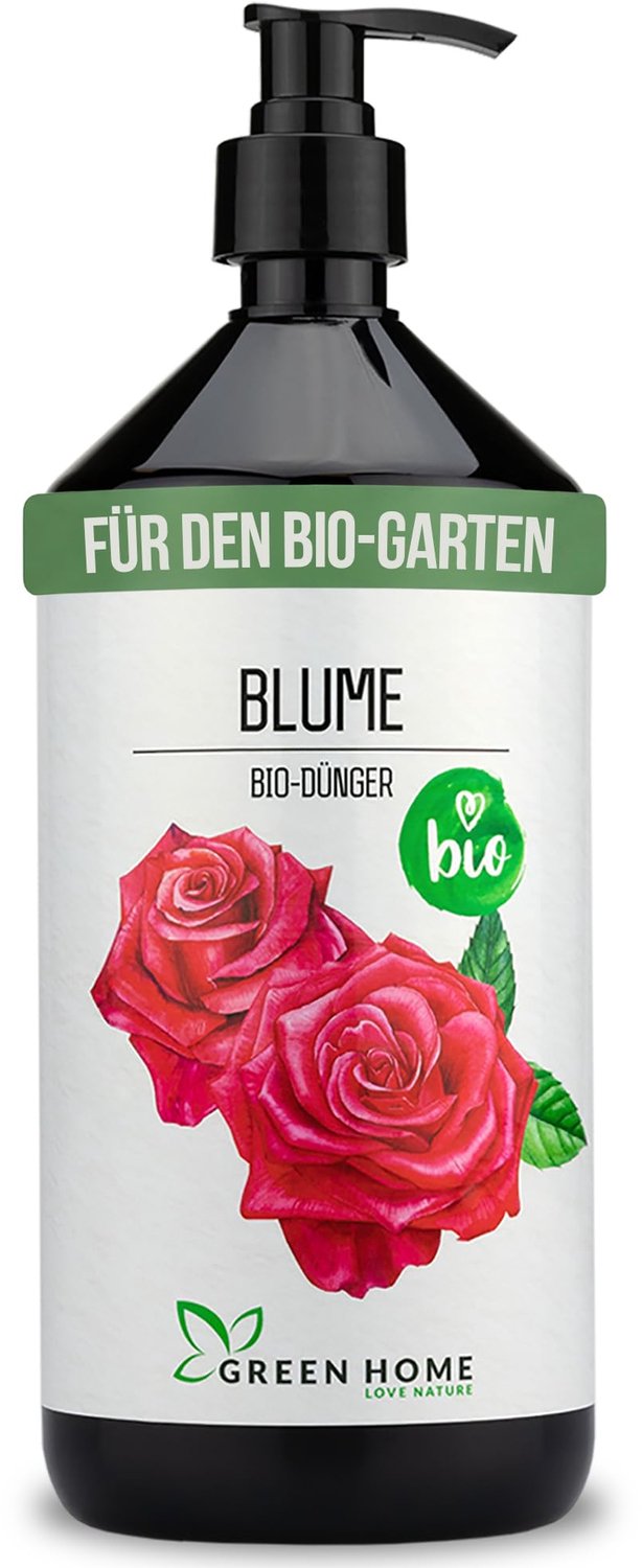 Green Home Love Nature DBI10006 - Vloeibare bloemenmest - 1 liter - Biologisch - NPK 3+2+6 - Met doseerpomp