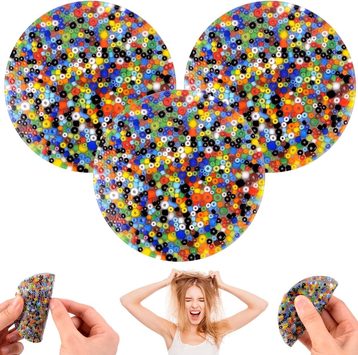 3PCS Huid Plukken Fidgetspeelgoed, Kieskeurig Kussen, Huidplukken Fidget, Kieskeurig Feestkussen Fidget, Sensorisch Speelgoed Voor Skin Pickin, Ocd -ReliëFspeelgoed Voor Volwassenen Met Adhd.