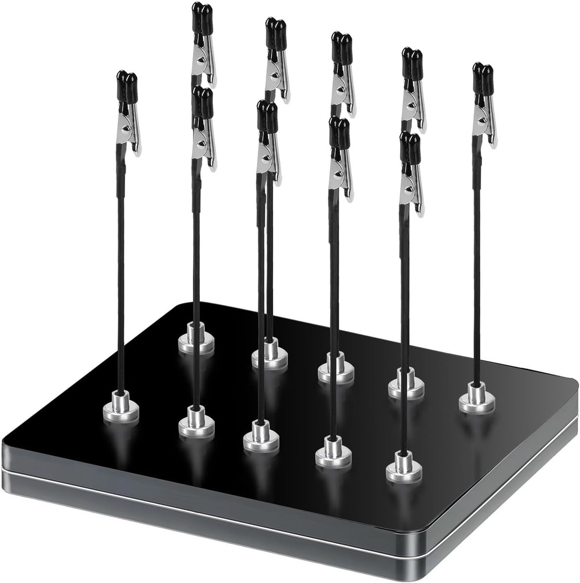 10 stuks derde hand solderen en 1 ijzeren doos als basis - flexibele soldeerhulp met krokodillenklemmen en magnetische voet - ideaal voor printplaathouder, elektronica, modelbouw accessoires