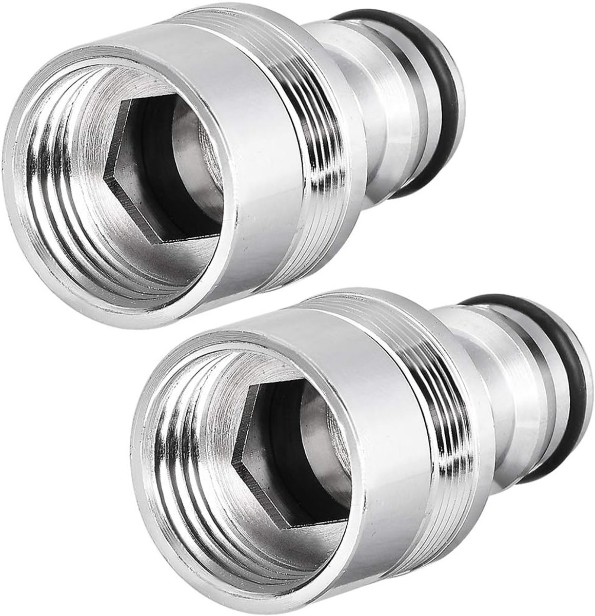 sourcing map messing tuinslang snelkoppeling waterkraan buisadapter 16 mm binnendraad M20 Coarse Thread(2pcs)