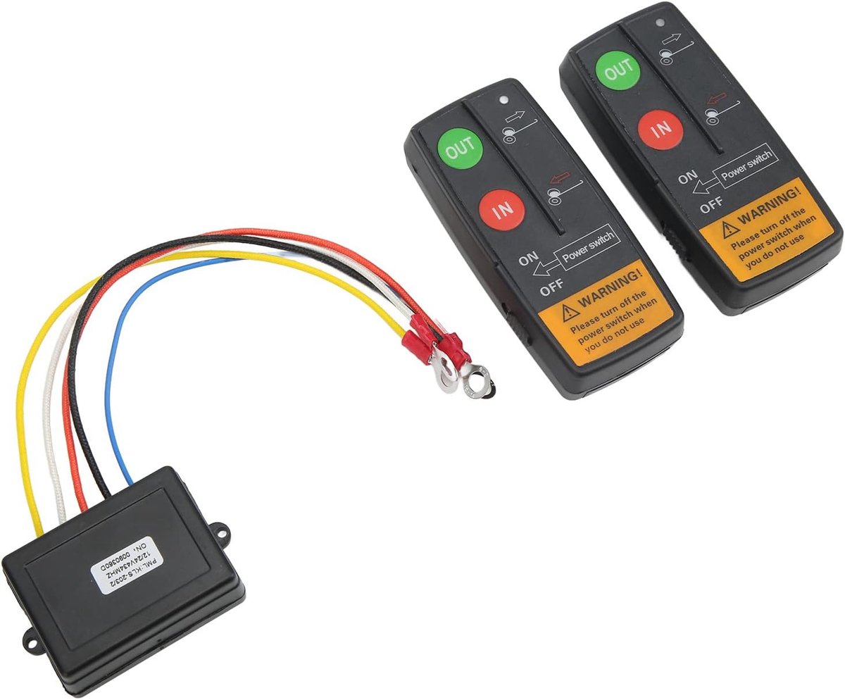 Wireless Lier Afstandsbediening, 75ft Bereik, 12V 24V Universal Kit, voor Auto ATV Truck Offroad Voertuiggebruik