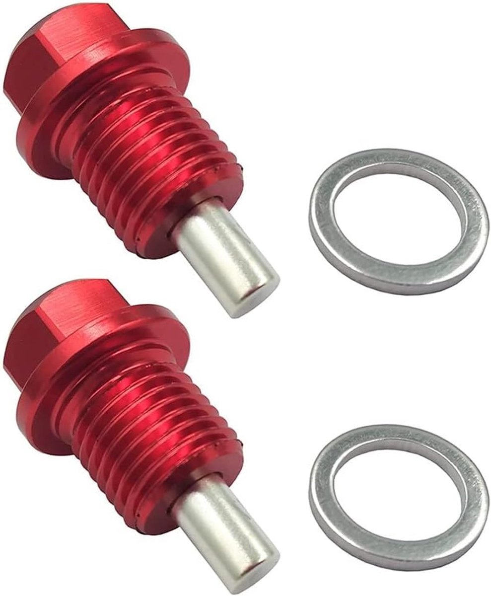 Olieaftapplug M14x1.5 Voor De Meeste GM Magnetische Carter Afvoer Moer Olie Afvoer Reparatie Bout Voor Alle Andere Auto Modellen Met 14x1.5 Draad-Rood