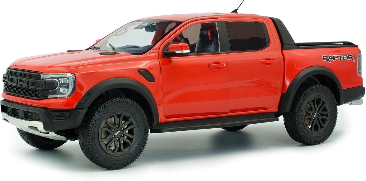 Pickup Ford Ranger Raptor 1:18 - oranje - gedetailleerd metaal - perfect voor verzamelaars - ShopVlot