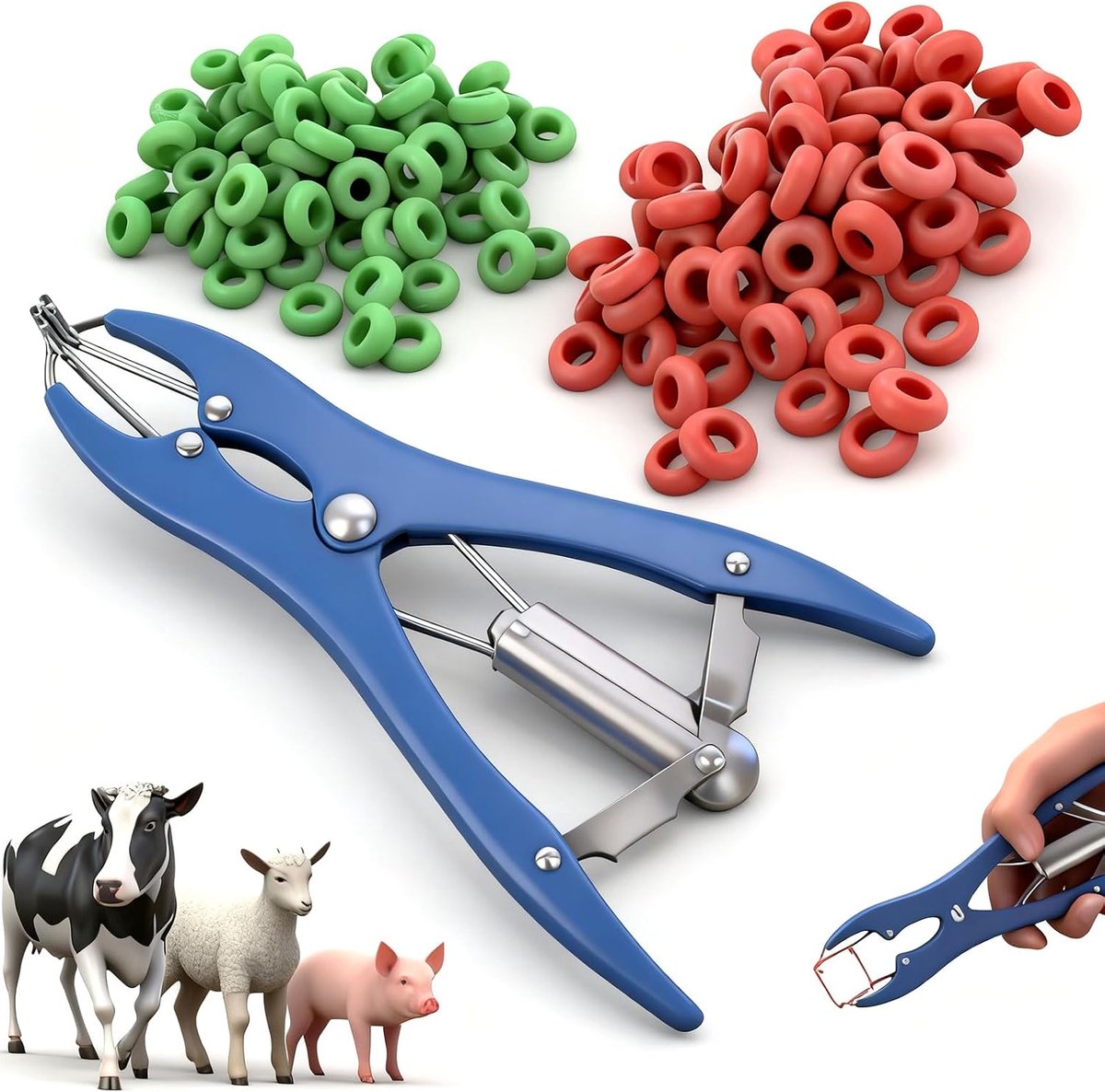 Castratietang voor Varkens, 22 cm, Ergonomisch Ontwerp, Veilig en