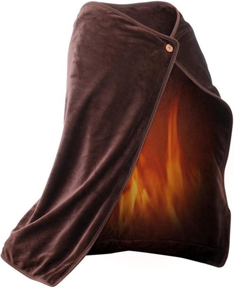 Elektrische Deken - Verwarmingscape - Warmte en Comfort - USB Aangedreven - 100 x 70 cm - Grijs