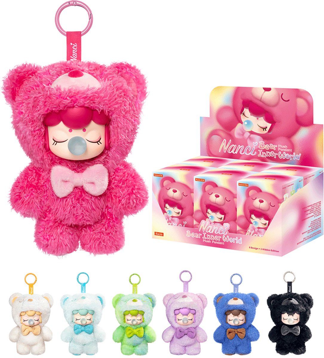 Rolife MNEX Nanci Bear Inner World Pluche Hanger Blind Box Verzamelpop Accessoire