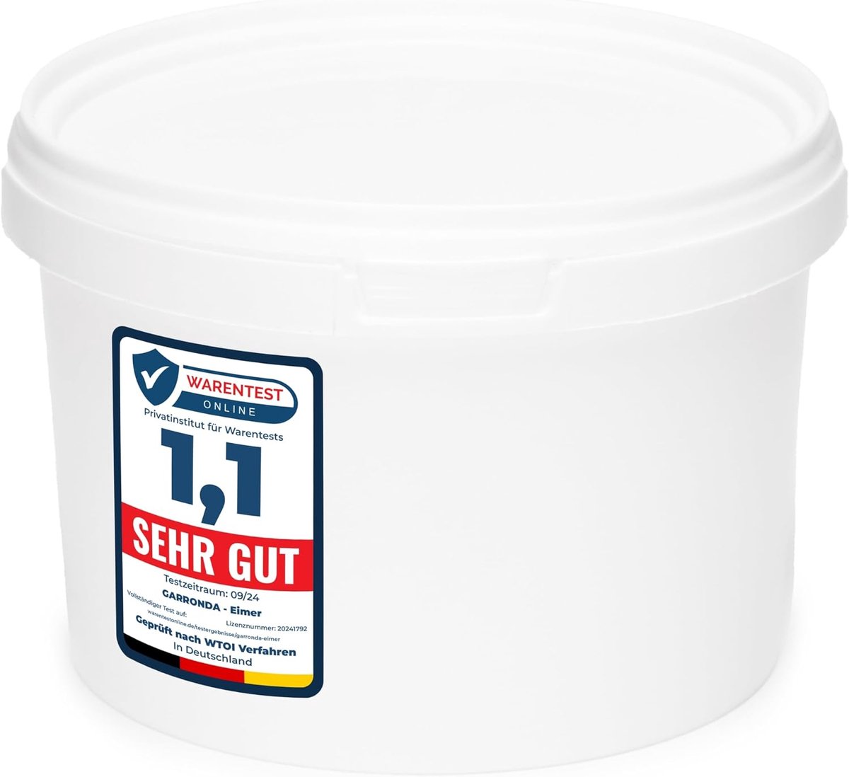 SnelShoppen - Opslagemmer met Deksel 0.5 L voor Voedsel en Chemicaliën, Waterdicht, Stevig, Kunststof, Wit, Perfect voor Keuken, Tuin, Camping en Bewa