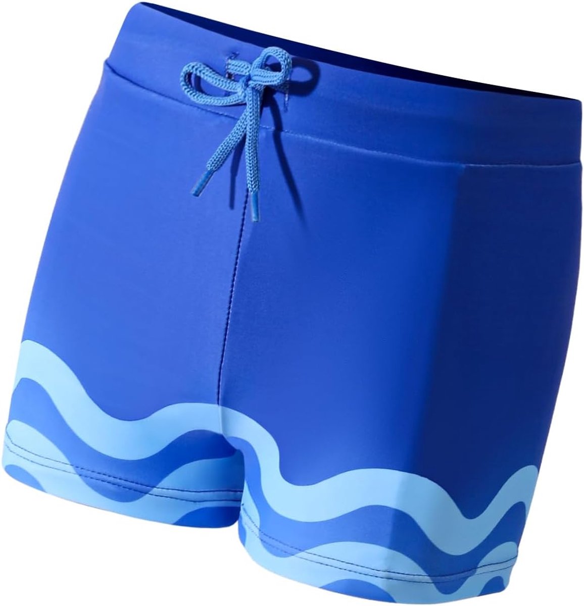 Zwembroek voor jongens, golfpatroon, sneldrogend, met gevoerde elastische tailleband, 128-176