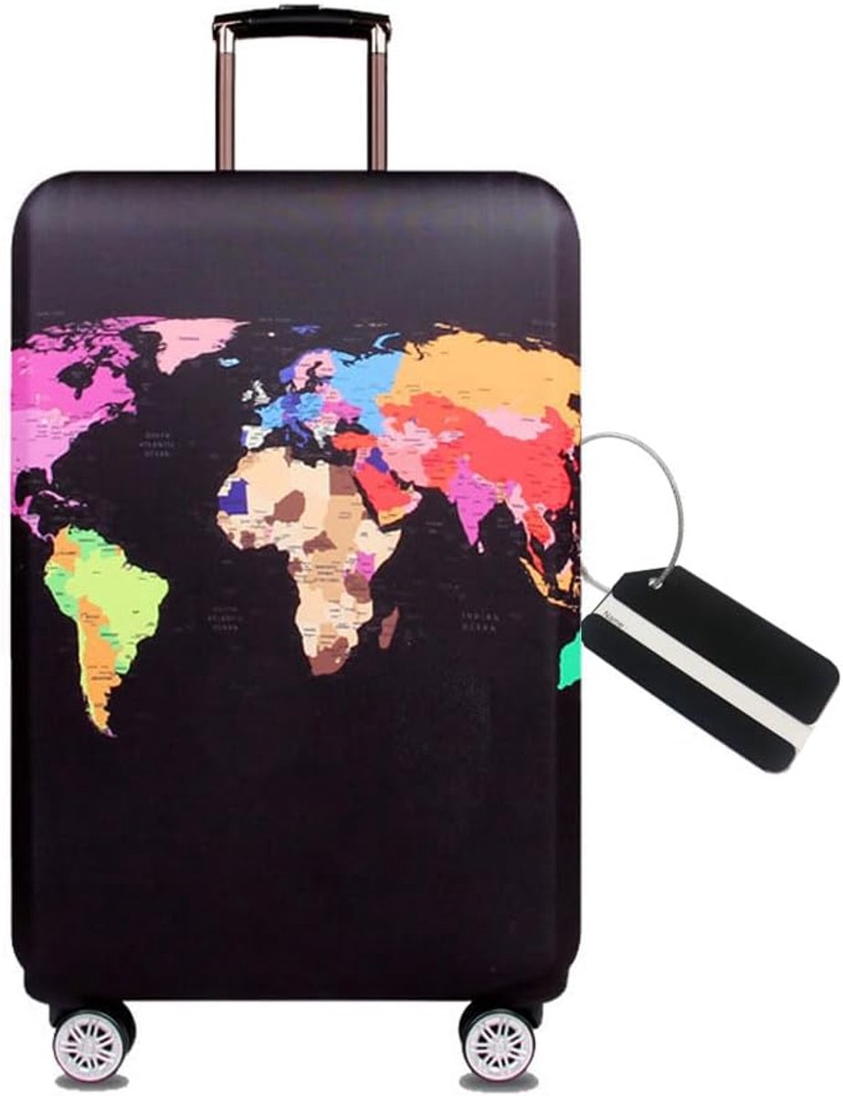 Dikker koffer-beschermhoes met Bagagelabel Elastische Kofferdeksel Voor Kofferkast van Toepassing op 18 ''-32 '' Koffer,Koffer Beschermende Suitcase Luggage Cover