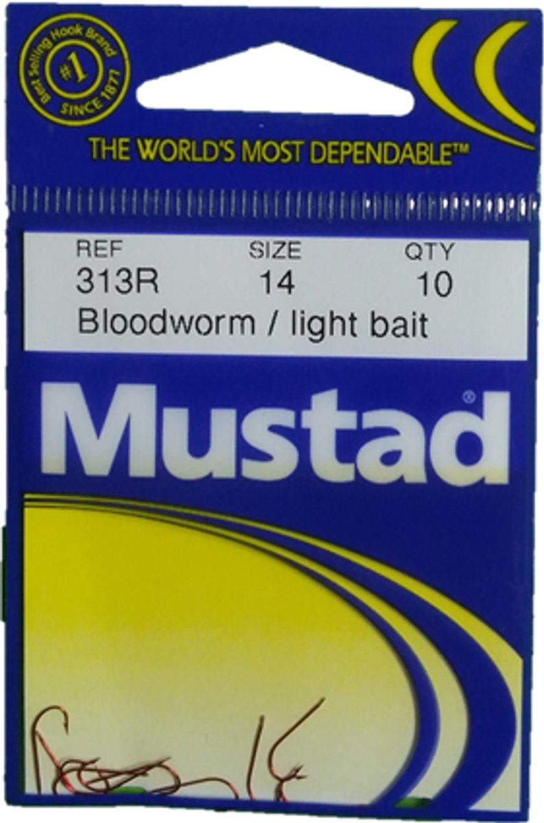 Mustad 313-rd-maat 14, 10 stuks