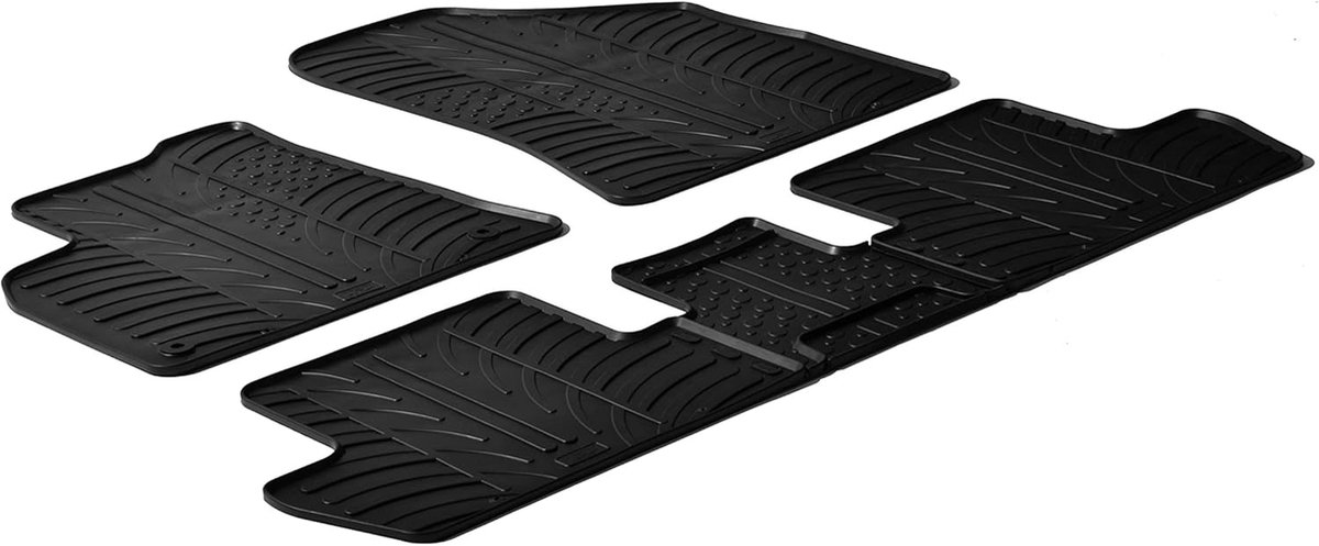 Rubber matten set Peugeot 3008/5008 - 5-delig - hoge randen - beschermt interieur tegen vuil - ShopVlot